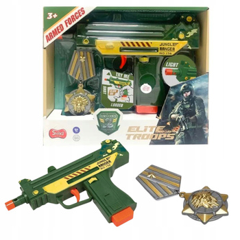 DUŻY ZESTAW WOJSKOWY BROŃ KARABIN PISTOLET ODZNAKA SPECIAL FORCE PREZENT