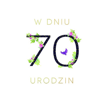 Karnet Swarovski kwadrat CL1870_PO Urodziny 70