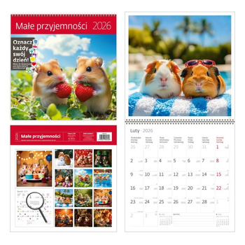 Kalendarz 2026 Małe przyjemności z naklejkami