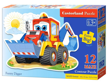Puzzle 12 maxi - Wesoła Koparka CASTOR Castorland