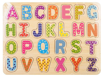 Układanka drewno - alfabet Daffi