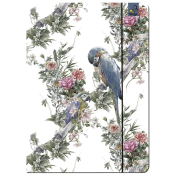 Paczka Teczka A4 z gumką Boho papugi 5 sztuk