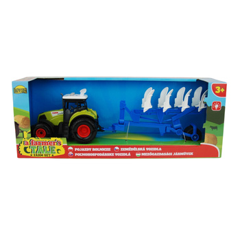 Traktor z przyczepą dźwięki zabawka edukacyjna dla dzieci w pudełku