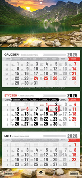 Kalendarz 2026 trójdzielny Tatry że hej! KT1-V.64