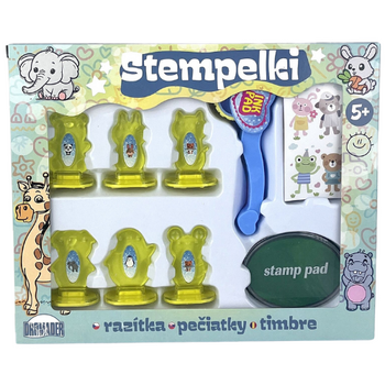 PIECZĄTKI DLA DZIECI STEMPELKI STEMPLE ZESTAW KREATYWNY PREZENT DLA DZIECI