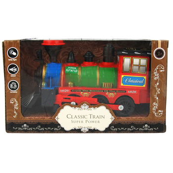 LOKOMOTYWA CLASSIC TRAIN SUPER POWER ZABAWKA DLA DZIECI ŚWIATŁO DŹWIĘK RUCH