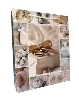 Torebki prezentowe Ślub JP 003B 12 sztuk