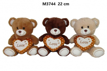 Miś z sercem 22cm MIX Sun-Day