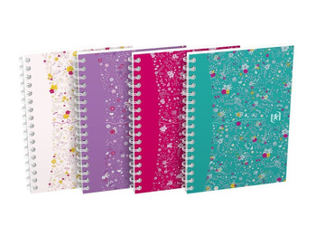 Kołozeszyt A6 50k kratka Oxford floral 1 szt. mix