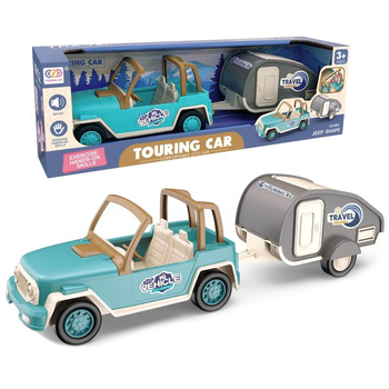 AUTO Z PRZYCZEPĄ DLA LALKI Z DŹWIĘKIEM