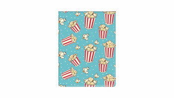 Okładka na dokumenty ucznia pion z nadrukiem popcorn