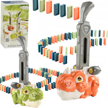 DINOZAUR UKŁADACZ KLOCKÓW DOMINO AUTOMAT ZABAWKA KREATYWNA DLA DZIECI