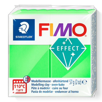 Kostka FIMO effect 57g neon zielony masa termoutwardzalna Staedtler