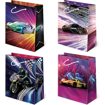 Torebki prezentowe T4-112 Samochody motor 10 sztuk