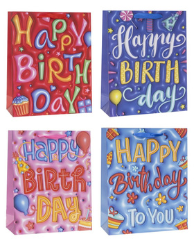 Torebki prezentowe TP-24072-A4 wzór party 12 sztuk