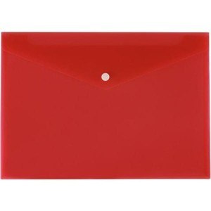 Paczka Koperta A4 na zatrzask PP czerwona 12 sztuk