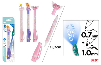 Długopis Szpiegowski MP UV z podwójną końcówką Balet blister 1szt.mix