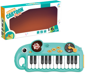 Pianinko dla dzieci Słoń edukacyjne interaktywne z dźwiękami kolorowe