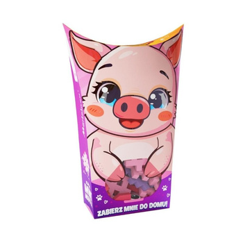 Klocki konstrukcyjne Waffle mini Pocket Pets Świnka 25 elementów