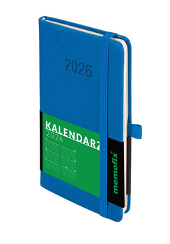 Kalendarz 2026 Memofix A6 TDW niebieski
