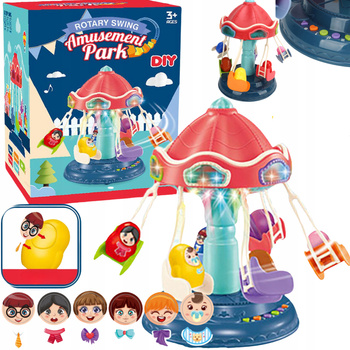 Interaktywna Karuzela Łańcuchowa Park Rozrywki Światła Dźwięk Prezent