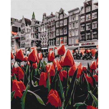 Malowanie po numerach BRUSHME 40x50 cm tulipany Amsterdamu