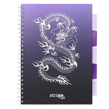 Kołozeszyt Strigo A4 Project Book Smok Wodny fioletowy kratka