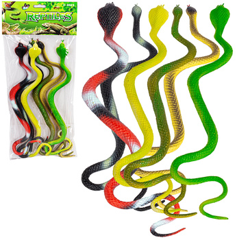 Gumowe węże zabawki edukacyjne dla dzieci zestaw 6 sztuk realistyczne