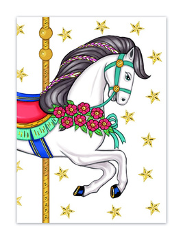 Karnet B6 Koń karuzela