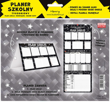 Planer szkolny tygodniowy plany zajęć karbon