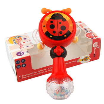 Grzechotka dla malucha zabawka edukacyjna rozwijająca zmysły dziecka