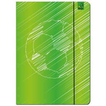 Paczka Teczka A4 z gumką Piłka zielona 5 sztuk