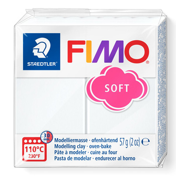 Kostka FIMO soft 57g biały masa termoutwardzalna Staedtler