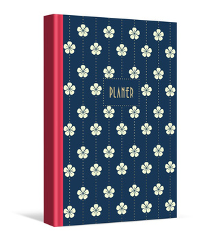 Planer dzienny białe kwiatki