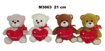 Miś z sercem 21cm MIX Sun-Day