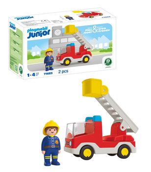 Playmobil JUNIOR: Wóz strażacki z drabiną 71683