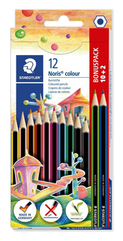 Kredki Noris colour sześciokątne 12 kol. (10+2 gratis) Staedtler