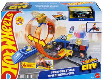 Hot Wheels City Posterunek policji Super Pętla Mattel
