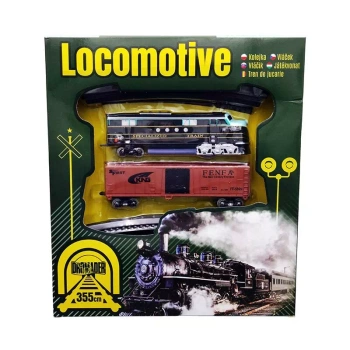 Kolejka elektryczna lokomotywa z torami 355 cm zabawka dla dzieci prezent
