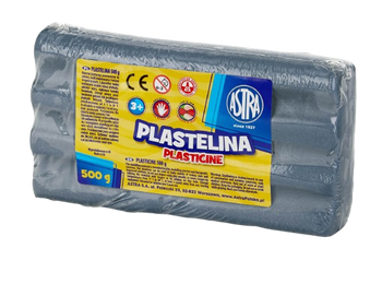 Plastelina metaliczna Astra 500g srebrna