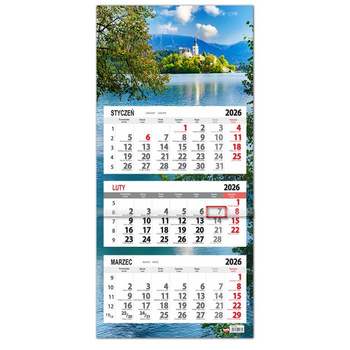 Kalendarz 2026 trójdzielny SB12-2 Zamek