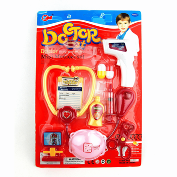 Zabawka zestaw lekarski dla dzieci z akcesoriami na blistrze edukacyjny