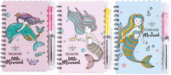 Notes na spirali z długopisem Syrenka 1szt.mix