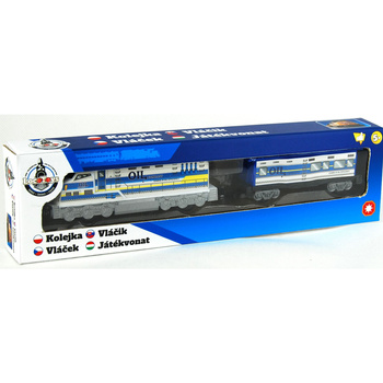 Kolejka drewniana z wagonem Locotoys zestaw edukacyjny dla dzieci