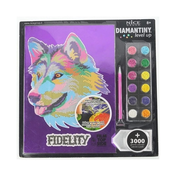 Diamentowa mozaika Zwierzęta Wilk