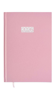 Kalendarz 2026 A5 Ekonomiczny dzienny V6 różowy K-A5D E