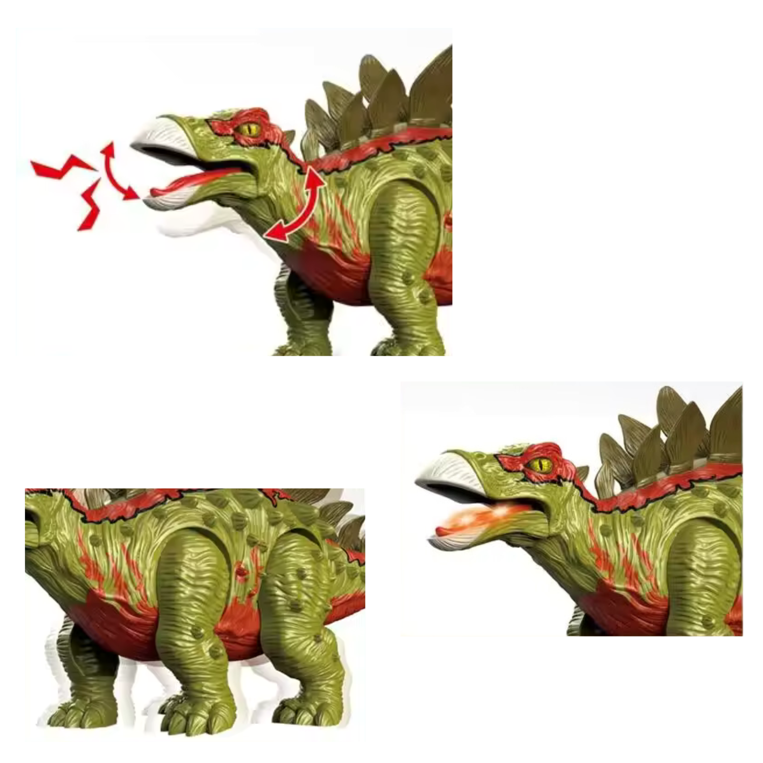 Dinozaur  Interaktywny Smok Ruchoma Głowa Ogon Chodzi Świecący Pysk Ryczy