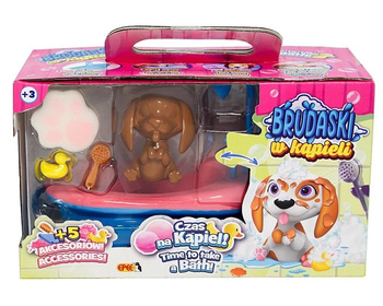 Brudaski w kąpieli piesek Beagle biało-brązowy 5el EPEE