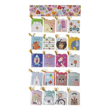 Zawieszki do prezentów Zwierzaki 20 wzorów MX58969