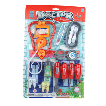 Zabawka edukacyjna lekarz z akcesoriami dla dzieci zawód blister zestaw
